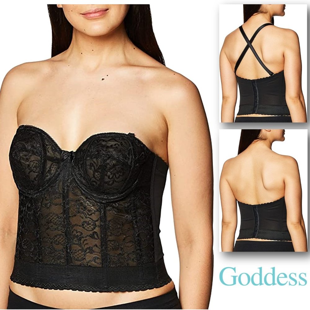 GODDESS Black Lace Bridal Bustier NEW WITH TAGS!
